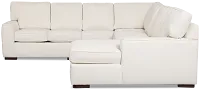 Sinclair Light Beige Fabric Large Right Chaise Sectional