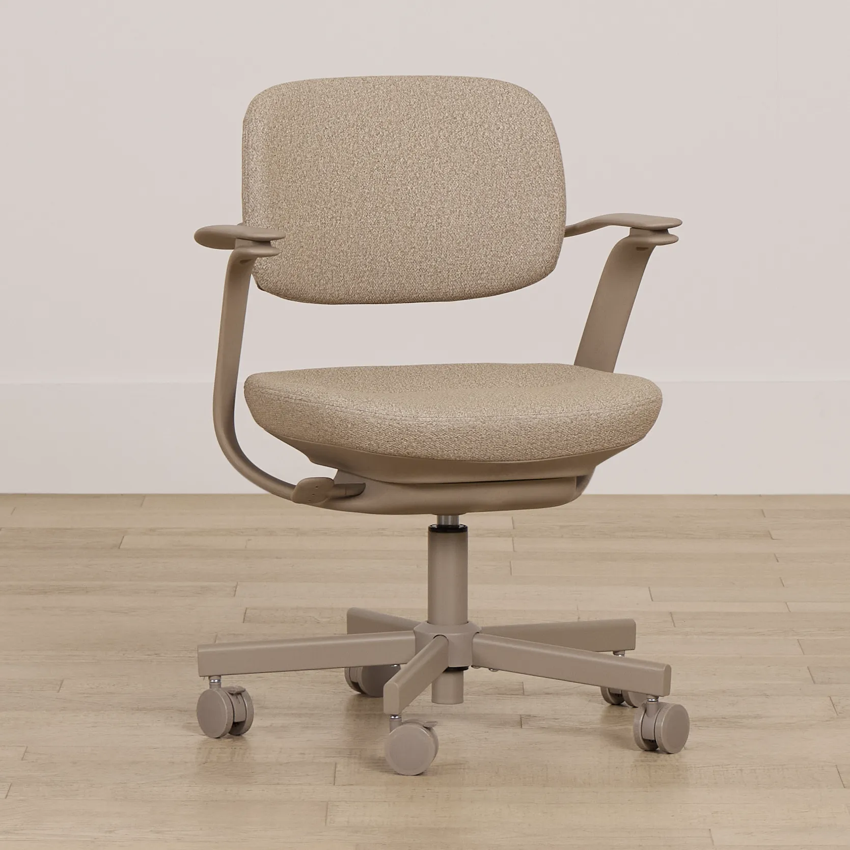Belle Light Beige Upholstered Desk Chair