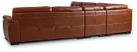 Braden Medium Brown Leather Large Two-arm Sectional