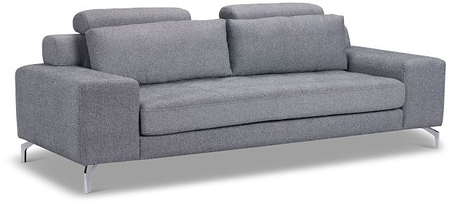 Onyx Dark Gray Fabric Sofa