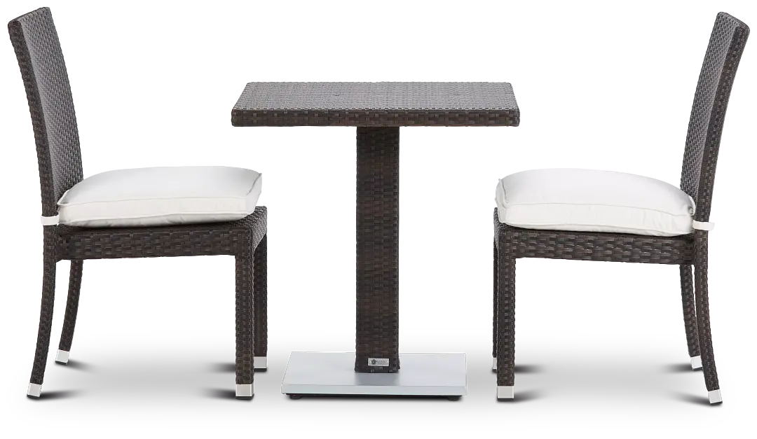 Zen White 27" Square Table & 2 Chairs Zen White 27" Square Table & 2 Chairs