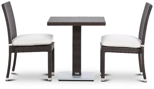 Zen White 27" Square Table & 2 Chairs