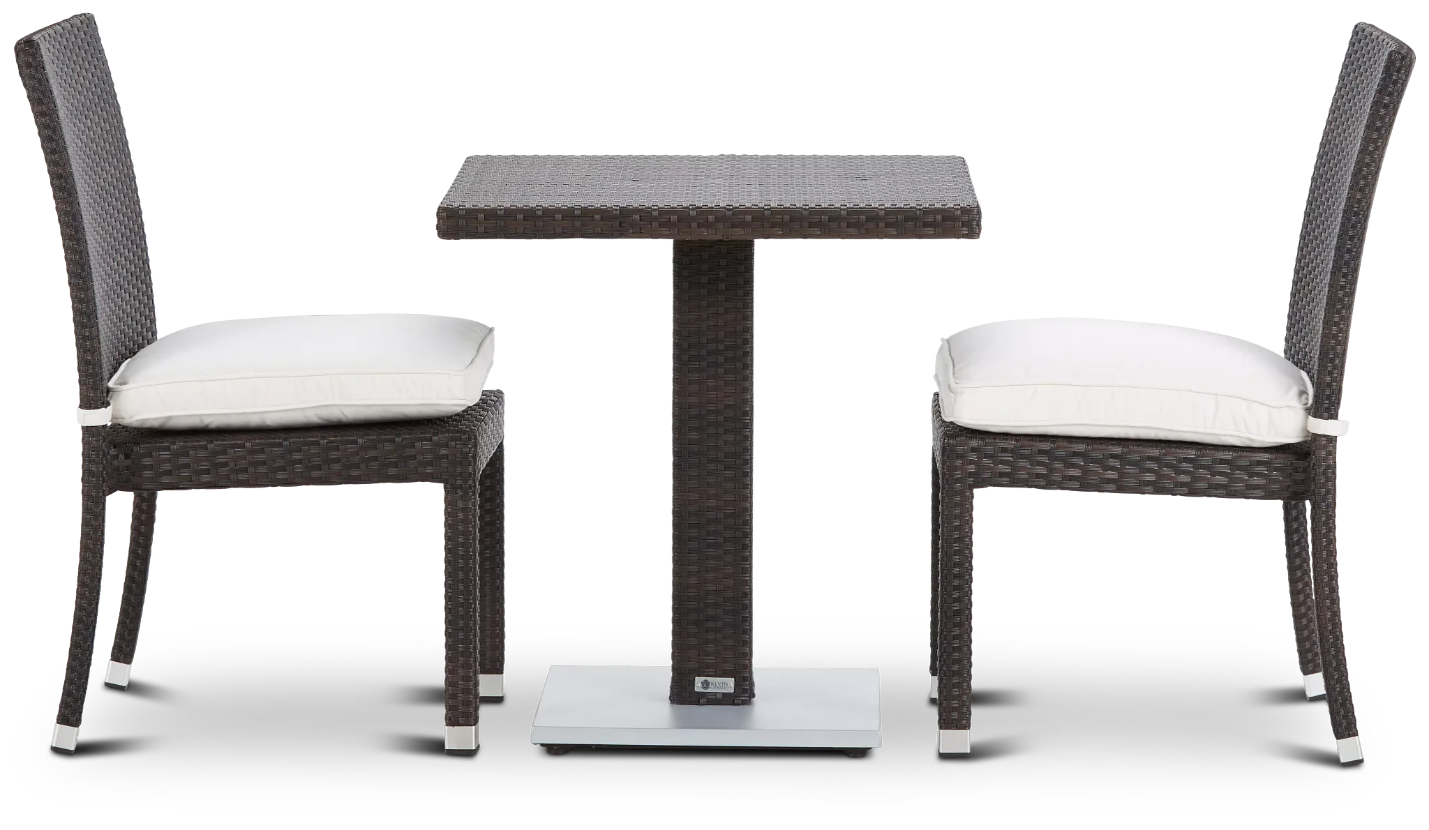 Zen White 27" Square Table & 2 Chairs