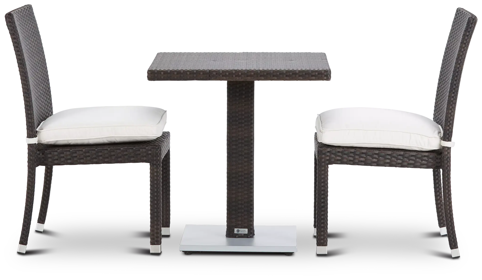Zen White 27" Square Table & 2 Chairs Zen White 27" Square Table & 2 Chairs