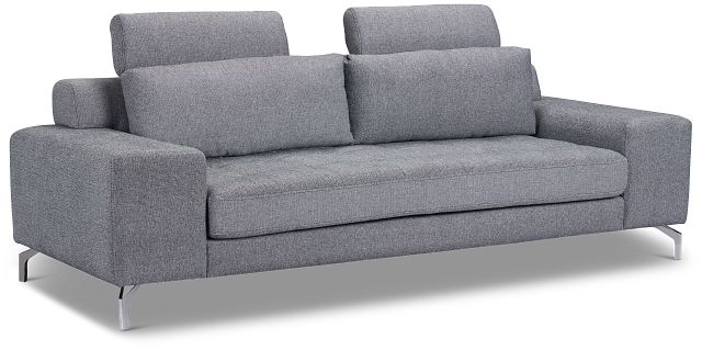 Onyx Dark Gray Fabric Sofa