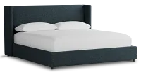 Captiva Elevation Dark Blue 48" Upholstered Shelter Bed