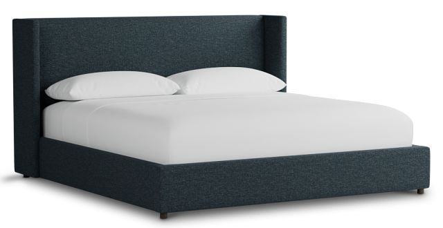 Captiva Elavation Dark Blue 48" Upholstered Shelter Bed