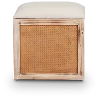 Lenn Light Tone Woven Accent Stool