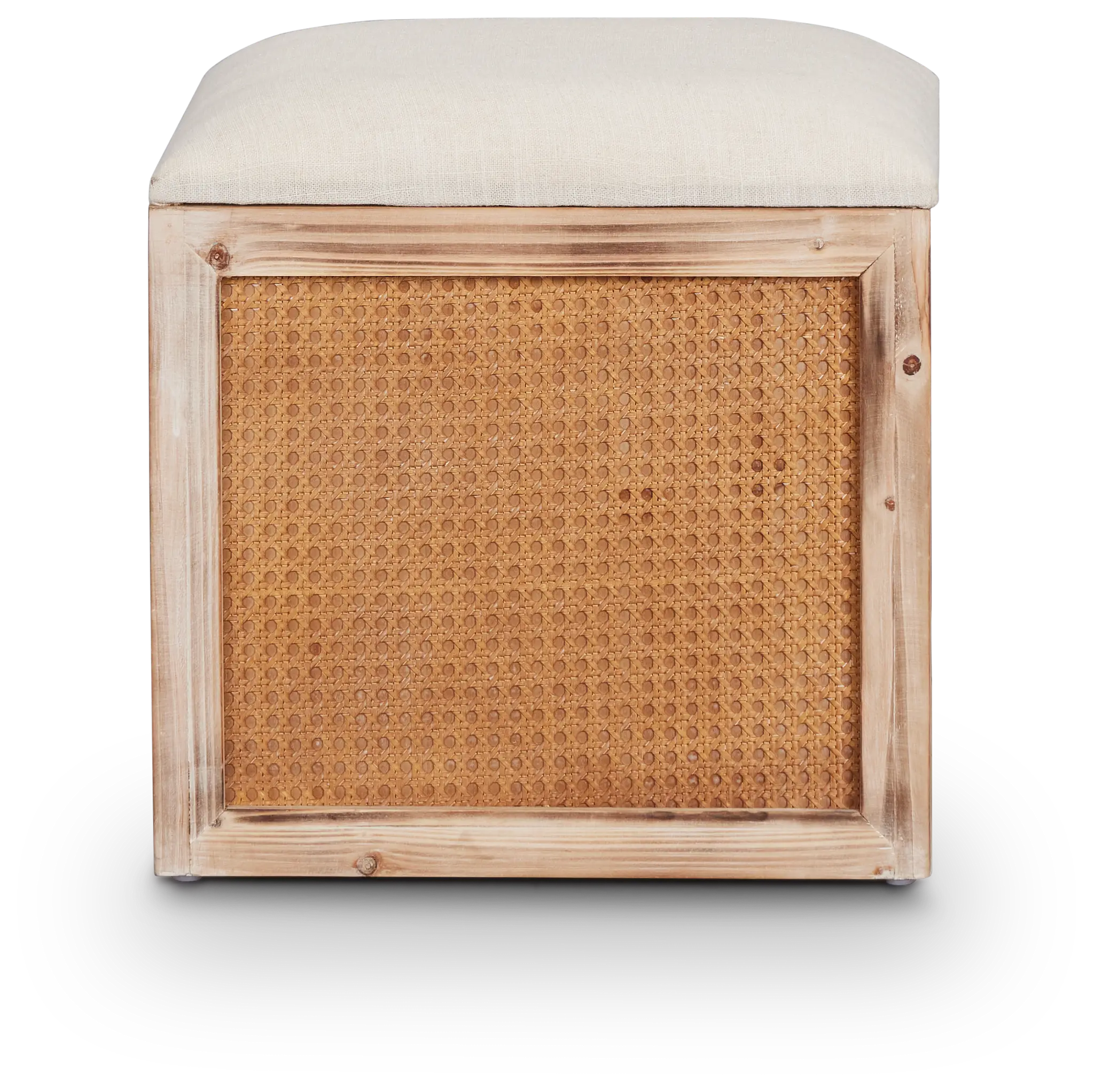 Lenn Light Tone Woven Accent Stool Lenn Light Tone Woven Accent Stool