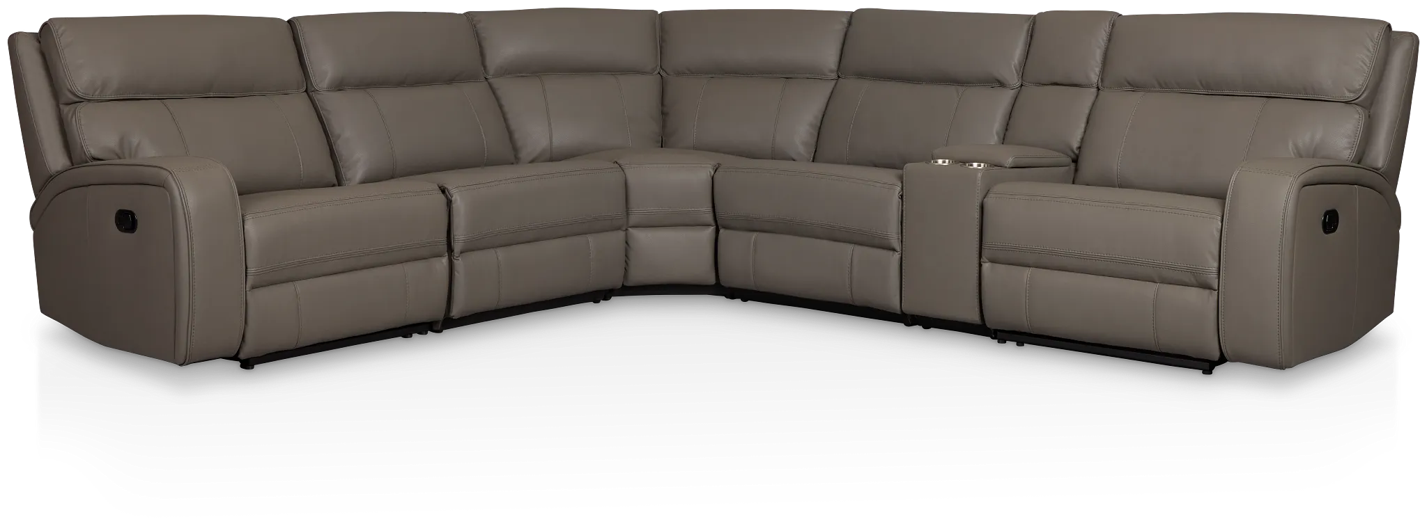 Rhett Gray Micro Small Two-arm Manually Reclining Sectional