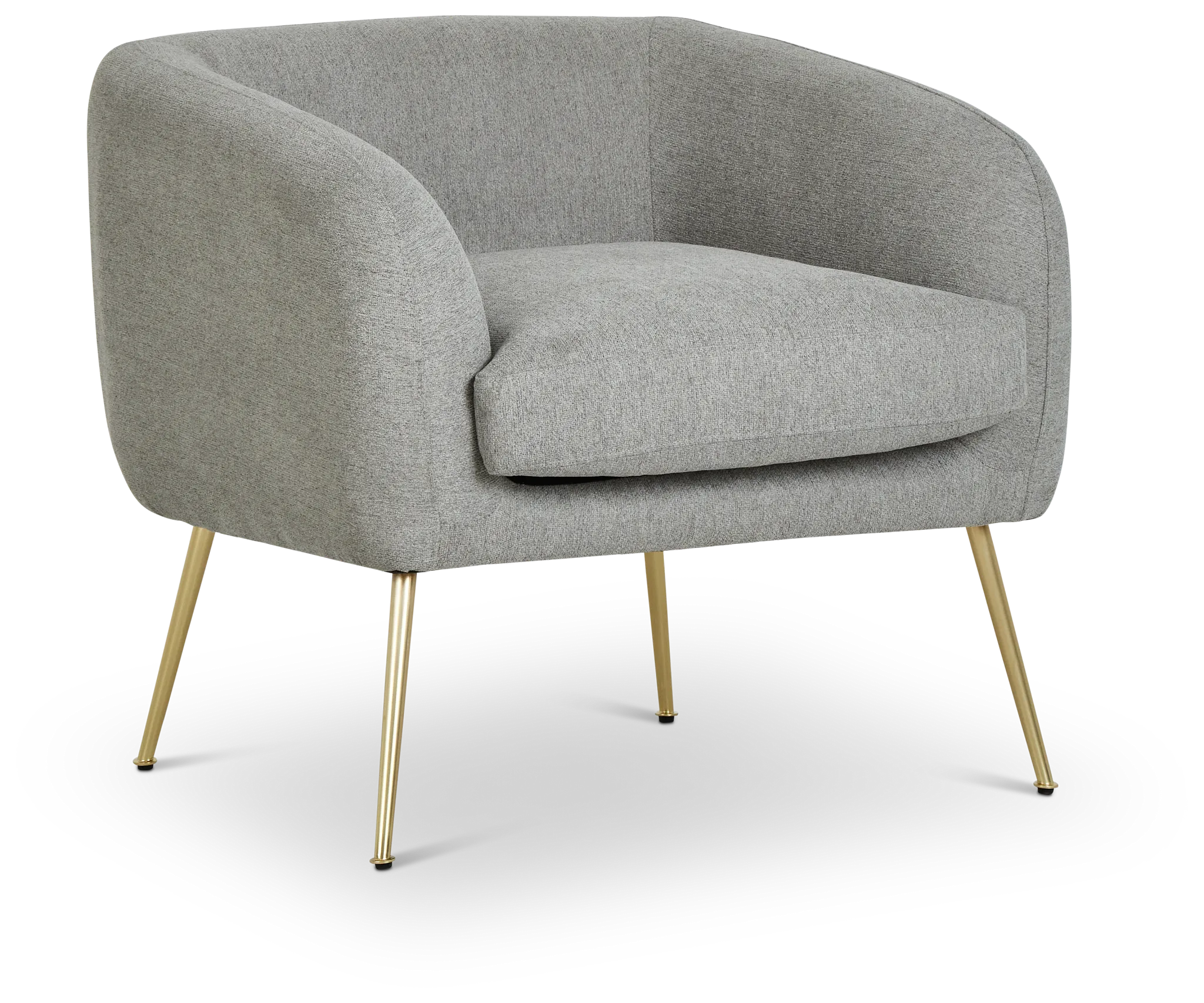 Aubrey Light Gray Fabric Accent Chair