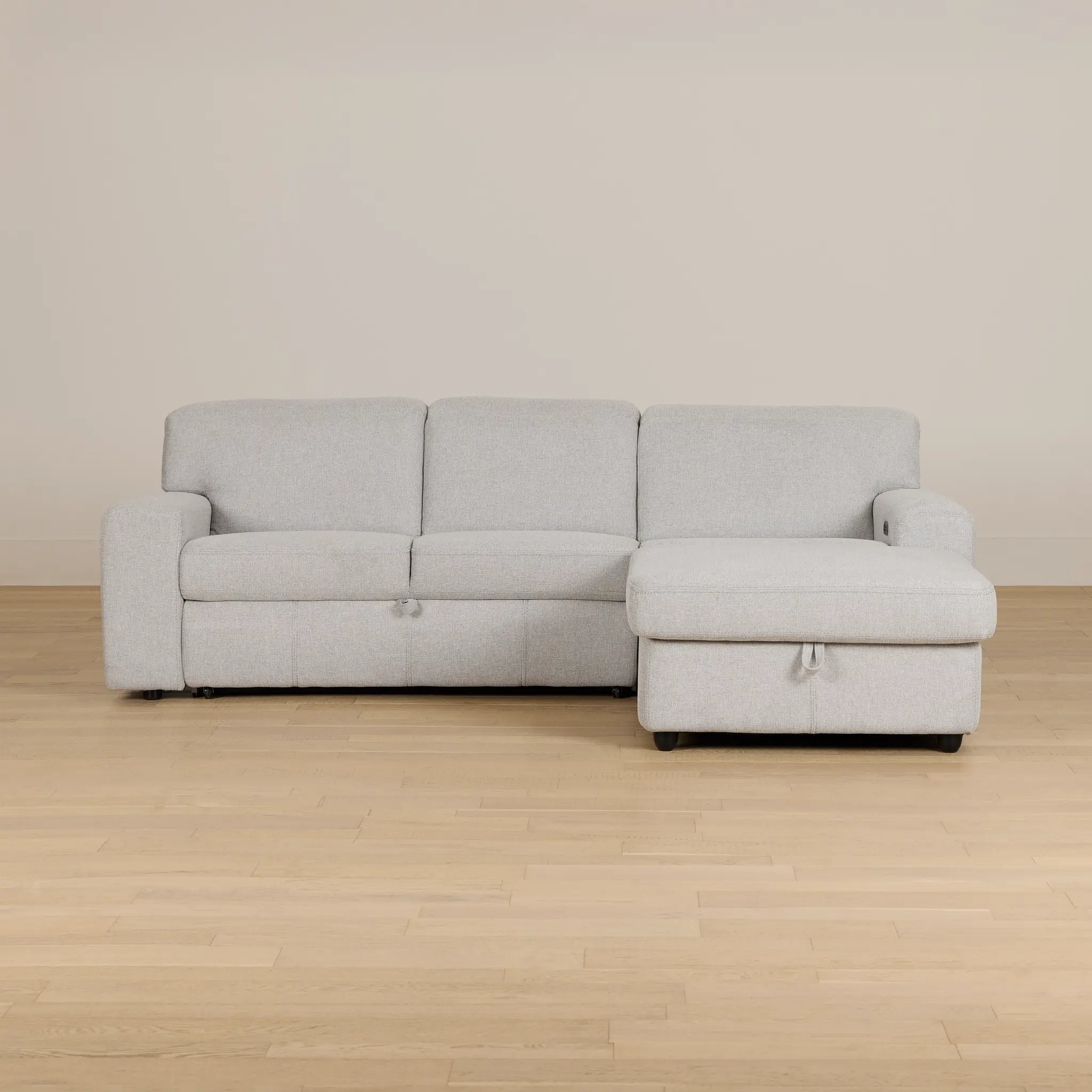 Callum Light Gray Storage Small Right Power Chaise Sleeper Sectional Callum Light Gray Storage Small Right Power Chaise Sleeper Sectional