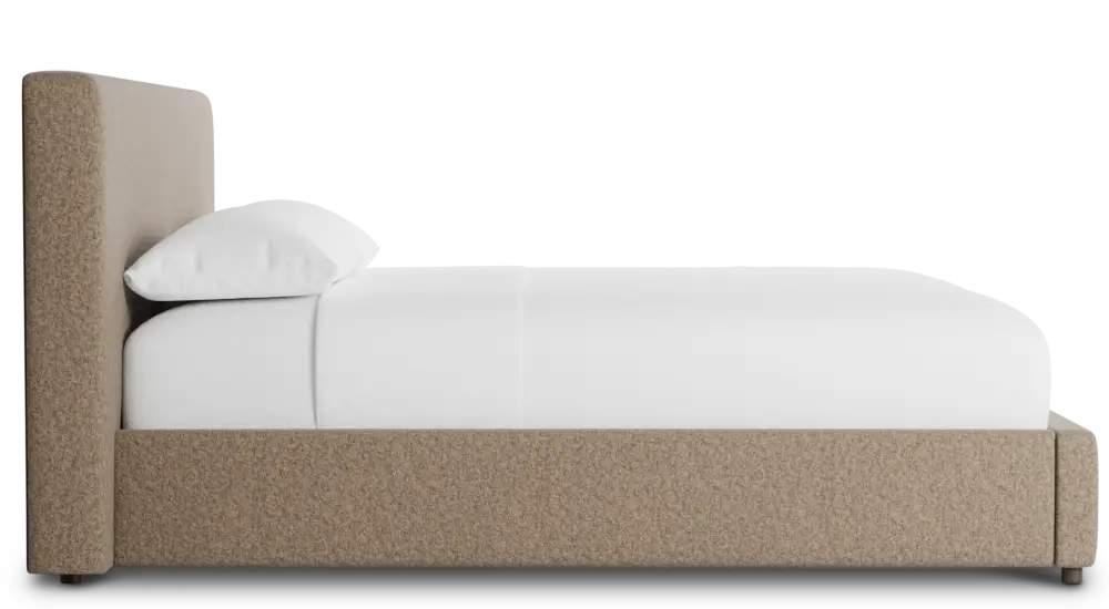 Grayton Merino Brown 44" Upholstered Platform Bed Grayton Merino Brown 44" Upholstered Platform Bed