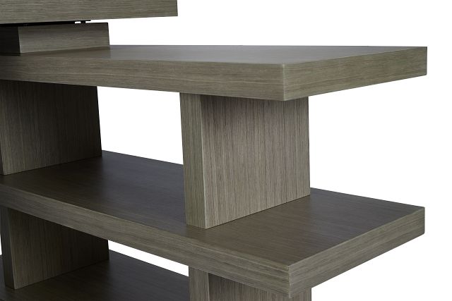 Olympia Gray Wood L Desk