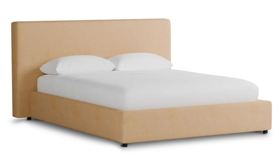 Grayton Merino Taupe 44" Upholstered Platform Bed Grayton Merino Taupe 44" Upholstered Platform Bed