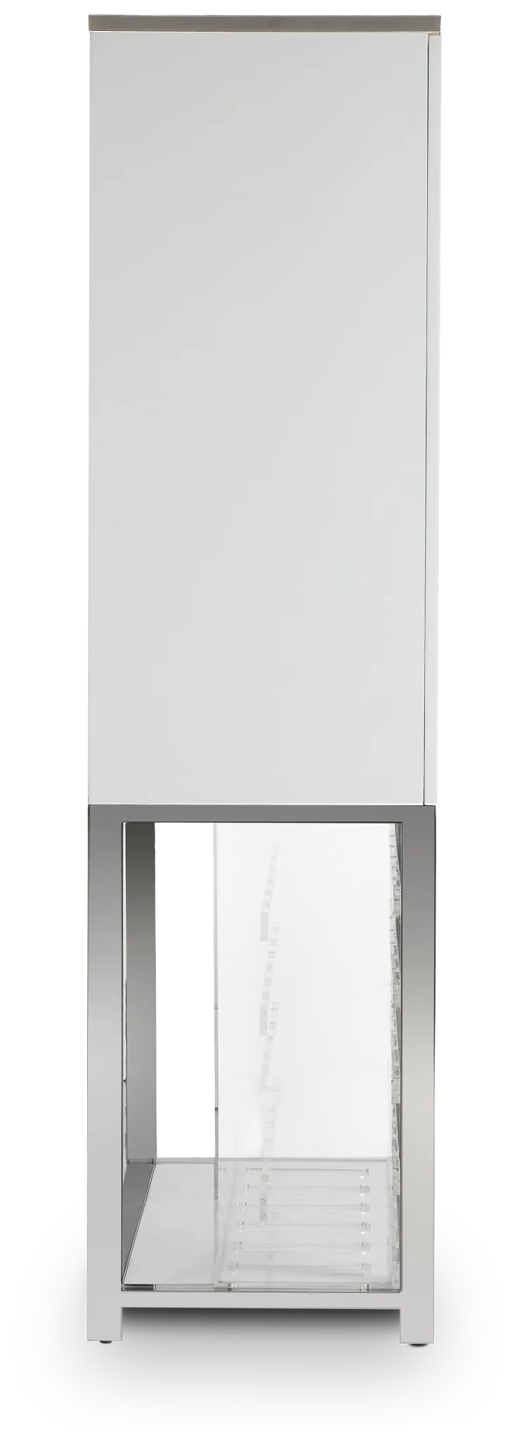 Miami White Bar Cabinet With Wine Rack