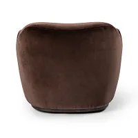 Four Hands Margota Brown Velvet Swivel Accent Chair