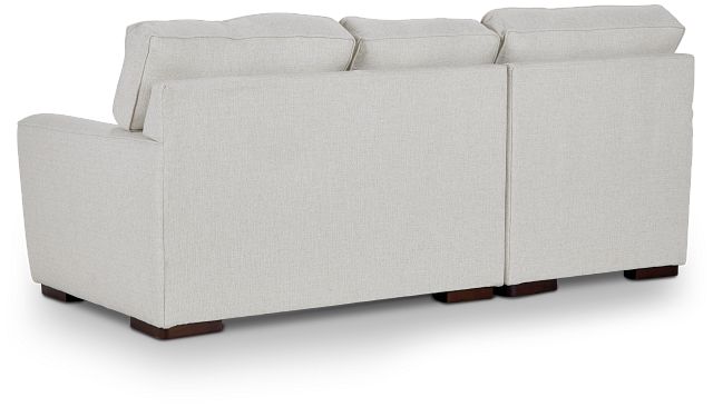 Austin White Fabric Left Chaise Sectional