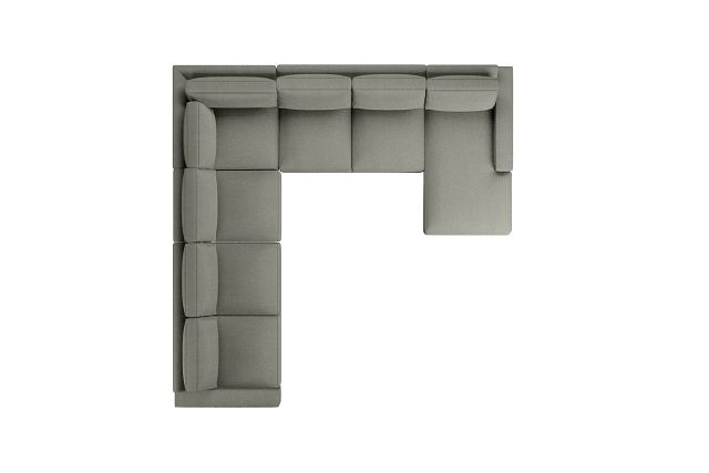 Edgewater Delray Pewter Large Right Chaise Sectional