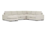 Edgewater Elite Ivory Medium Left Chaise Sectional