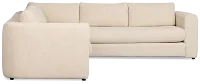 Alma Light Beige Fabric Small 2-arm Wedge Sectional