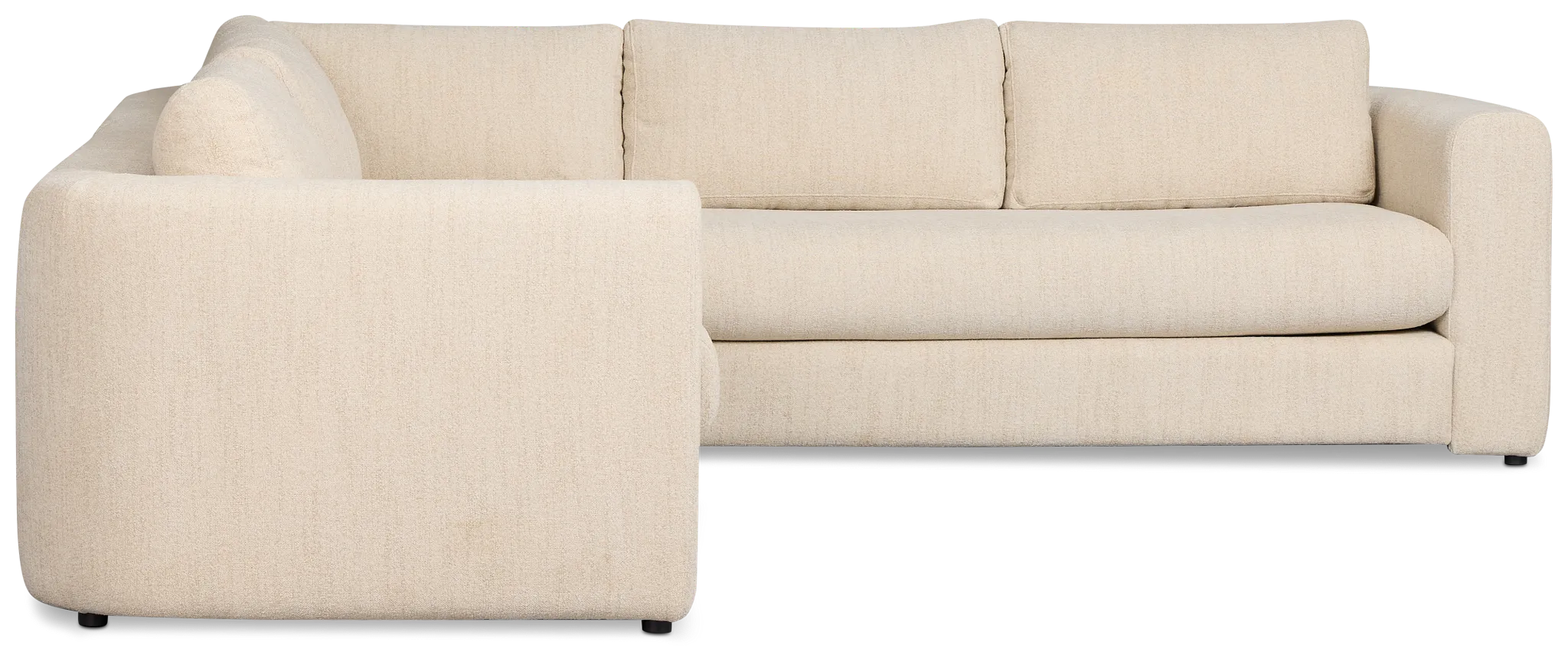 Alma Light Beige Fabric Small 2-arm Wedge Sectional