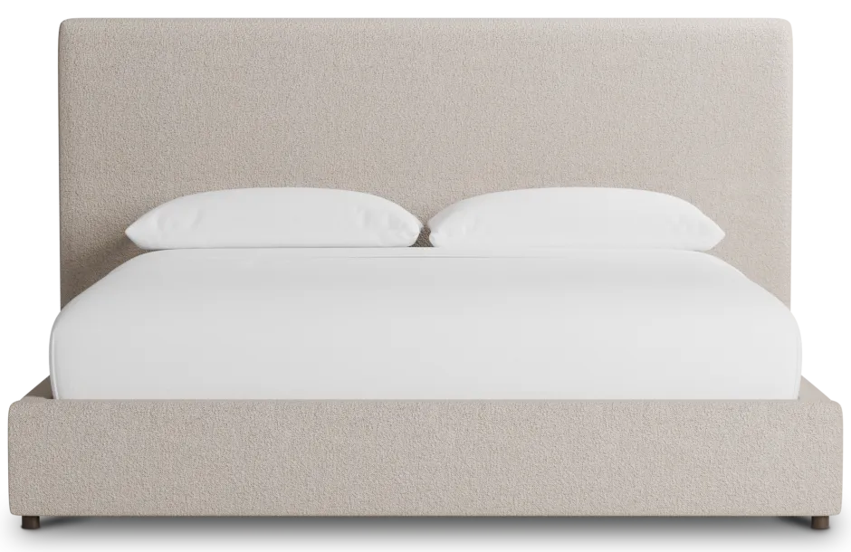 Grayton Elite Taupe 54" Upholstered Platform Bed