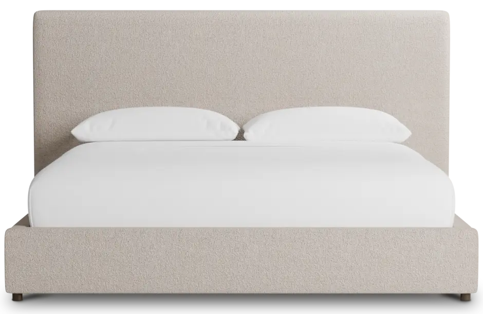 Grayton Elite Taupe 54" Upholstered Platform Bed Grayton Elite Taupe 54" Upholstered Platform Bed