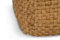 Hari Light Brown Square Accent Pouf