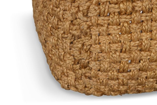 Hari Light Brown Square Accent Pouf