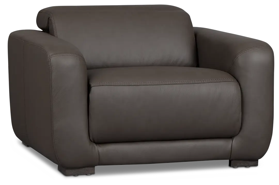 Kieran Dark Brown Lthr/vinyl Power Recliner With Power Headrest Kieran Dark Brown Lthr/vinyl Power Recliner With Power Headrest