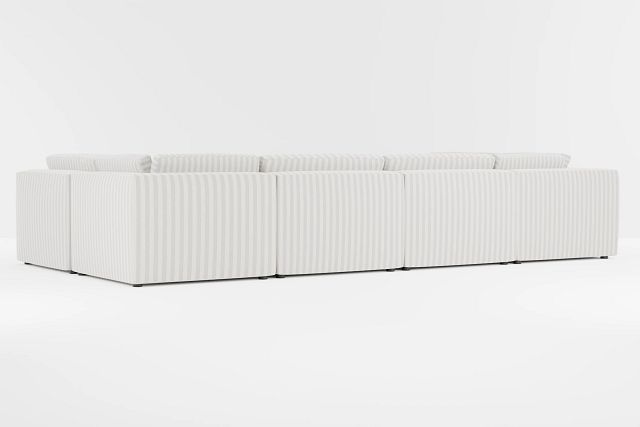 Destin Sea Lane Light Gray Fabric 8-piece Pit Sectional