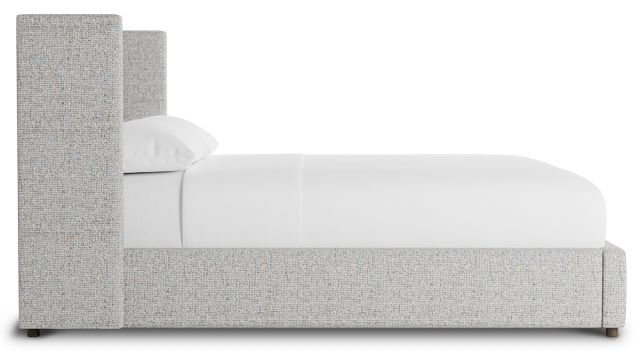 Captiva Natural Beauty Gray 48" Upholstered Shelter Bed