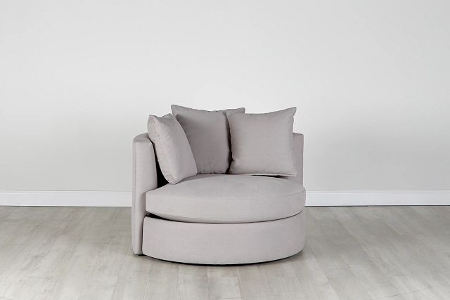 Merrick Gray Fabric Swivel Chair