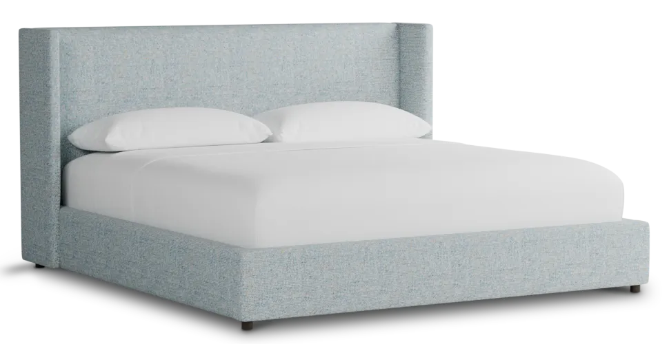 Captiva Natural Beauty Light Blue 48" Upholstered Shelter Bed