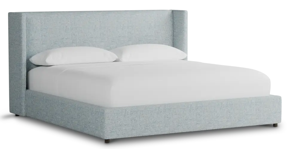 Captiva Natural Beauty Light Blue 48" Upholstered Shelter Bed Captiva Natural Beauty Light Blue 48" Upholstered Shelter Bed