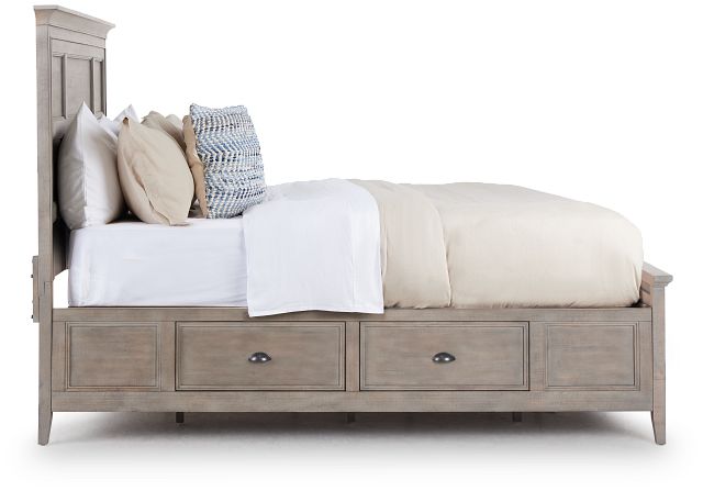 Heron Cove Light Tone Panel Storage Bed