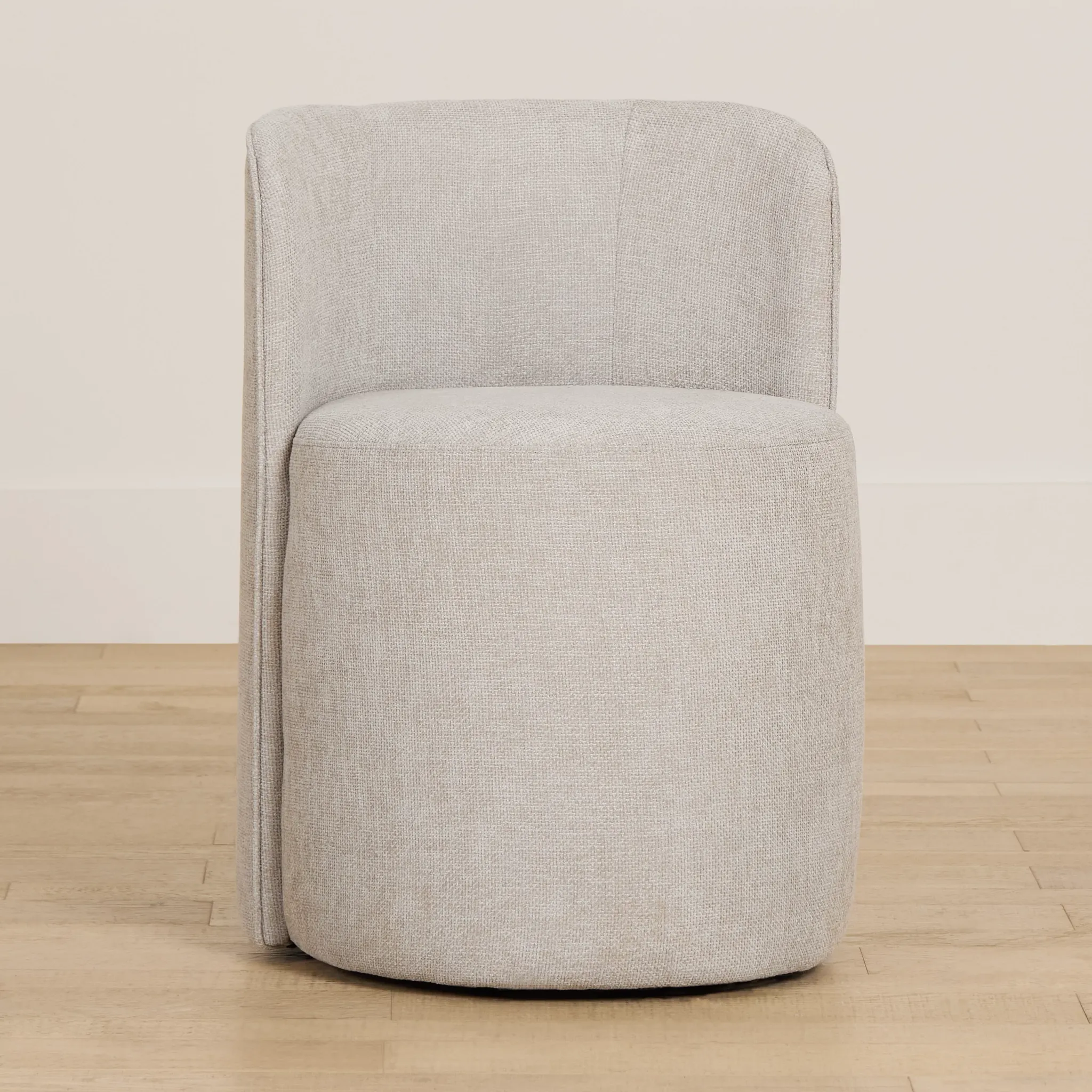 Ryan Light Gray Castored Upholstered Side Chair