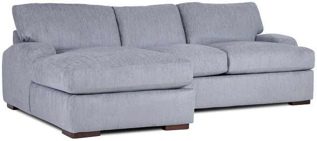 Alpha Light Gray Fabric Left Chaise Sectional (1)