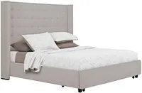Marco Light Gray Uph Platform Storage Bed