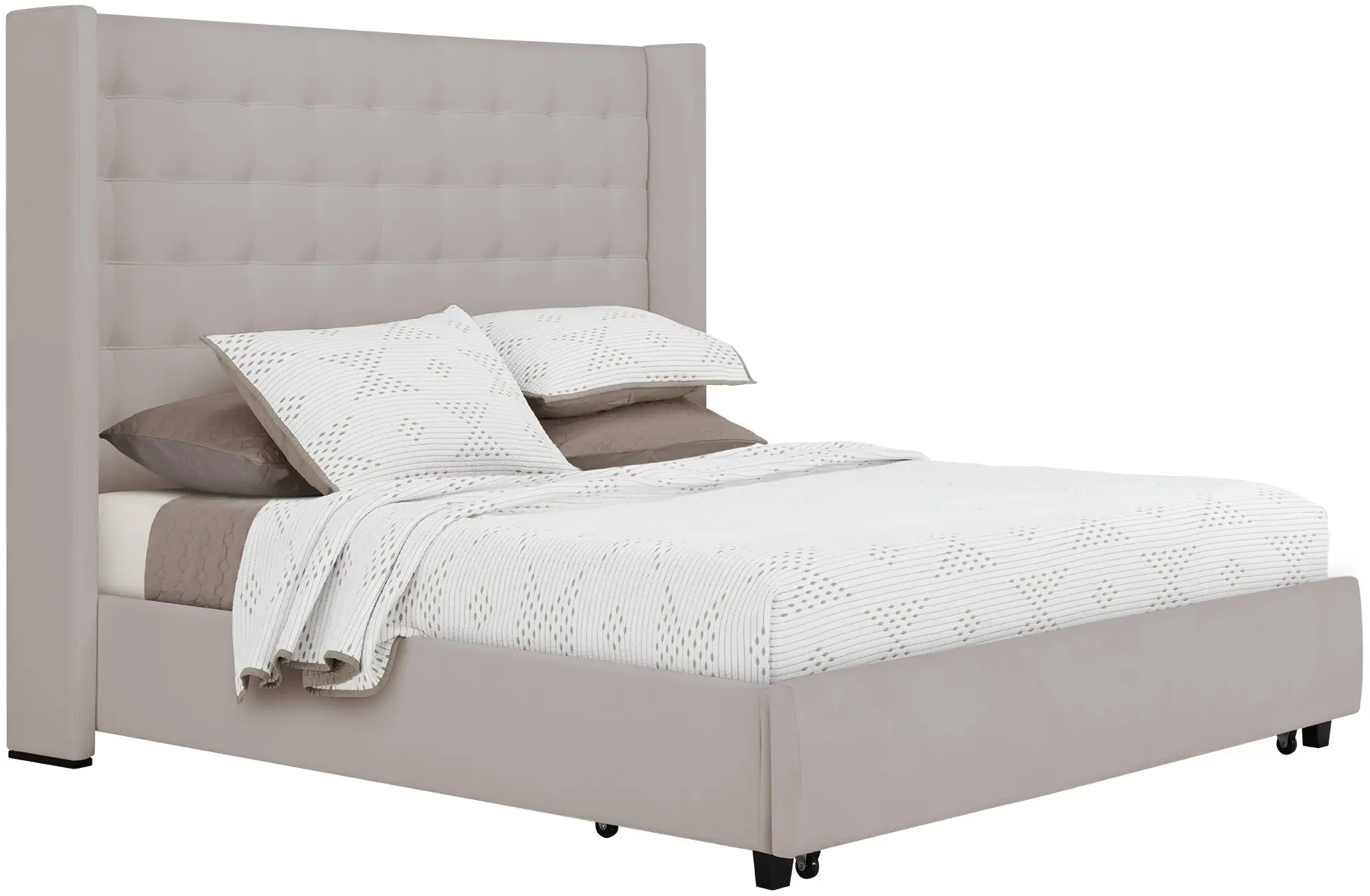 Marco Light Gray Uph Platform Storage Bed Marco Light Gray Uph Platform Storage Bed