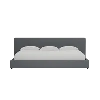 Grayton Delray Dark Gray 44" Upholstered Platform Bed