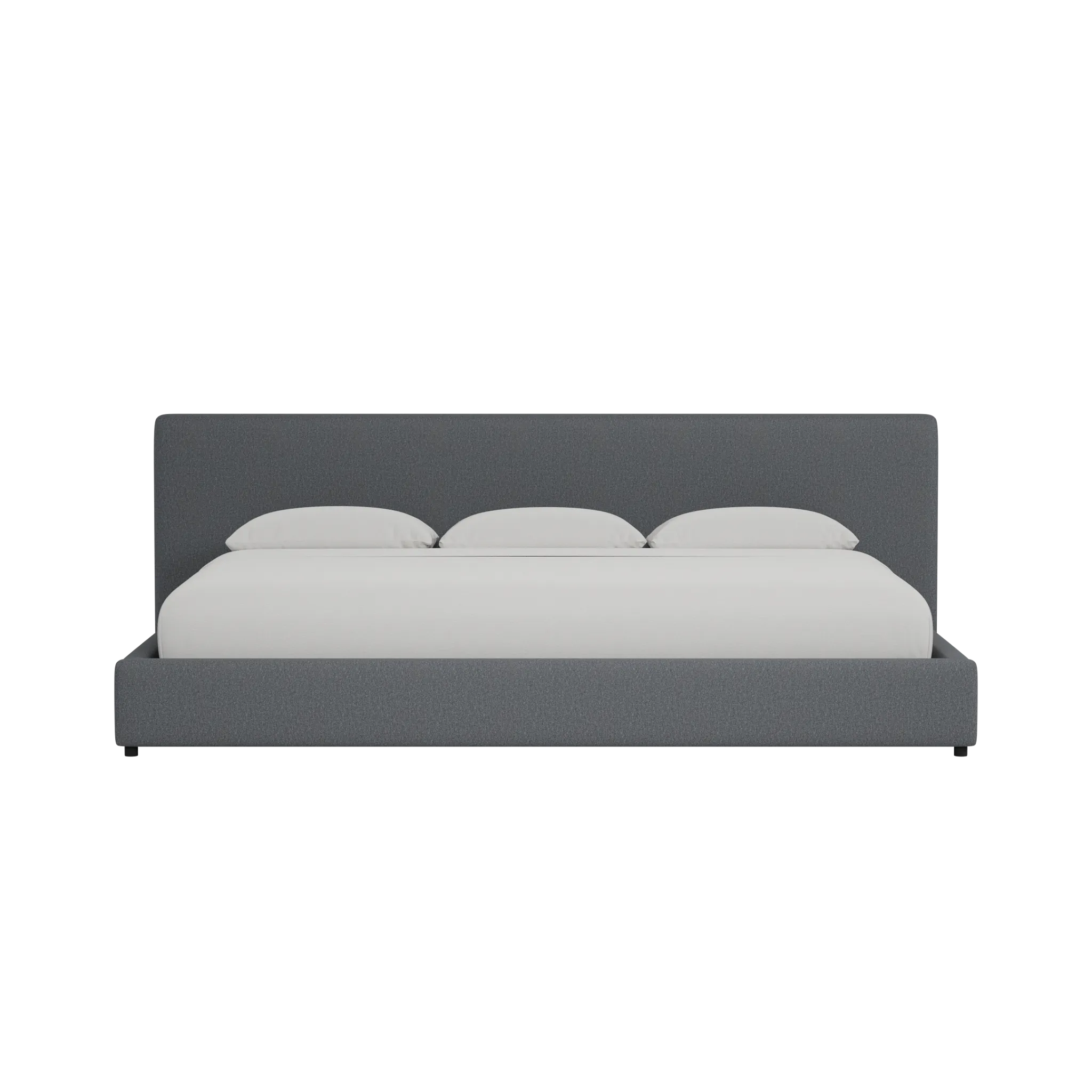 Grayton Delray Dark Gray 44" Upholstered Platform Bed