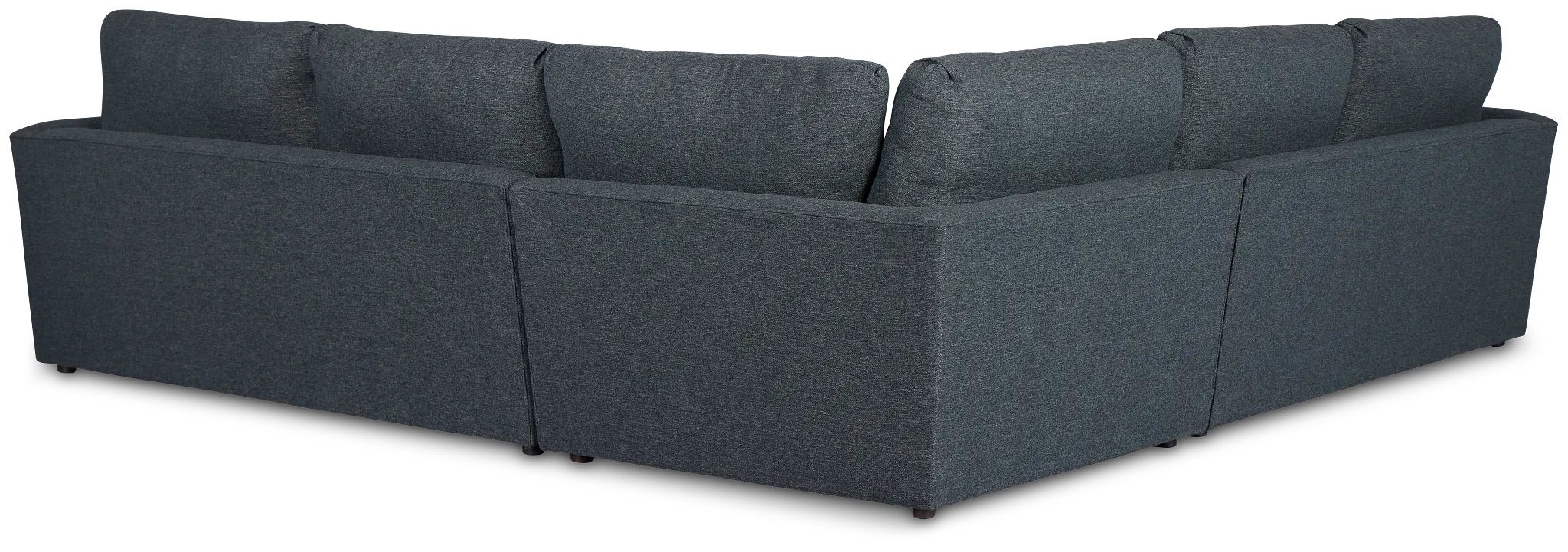 Noah Dark Blue Fabric Small Two-arm Sectional
