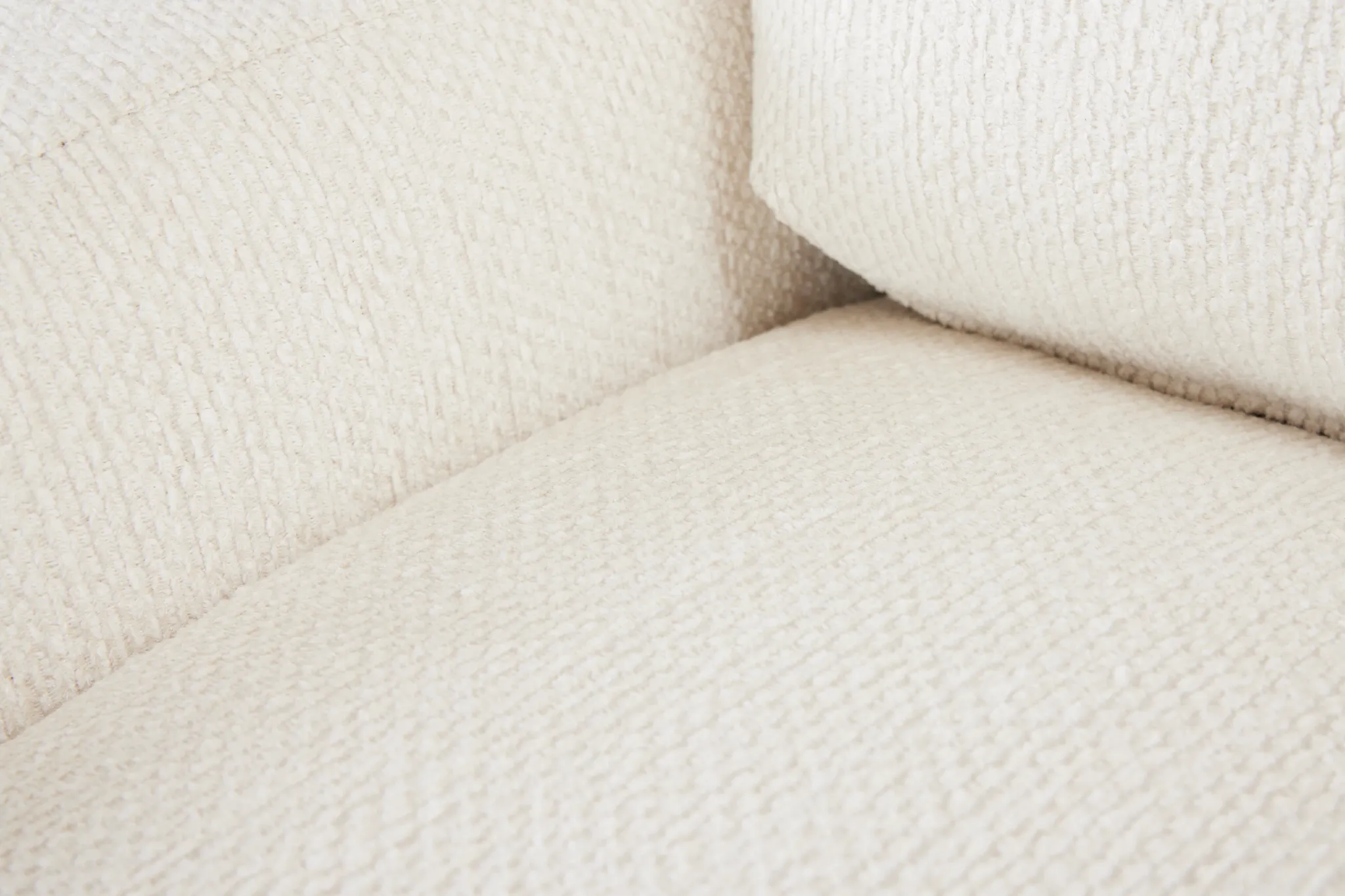 Alpha White Fabric Large Two-arm Sectional