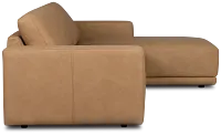 Kellan Light Brown Leather Right Chaise Sectional