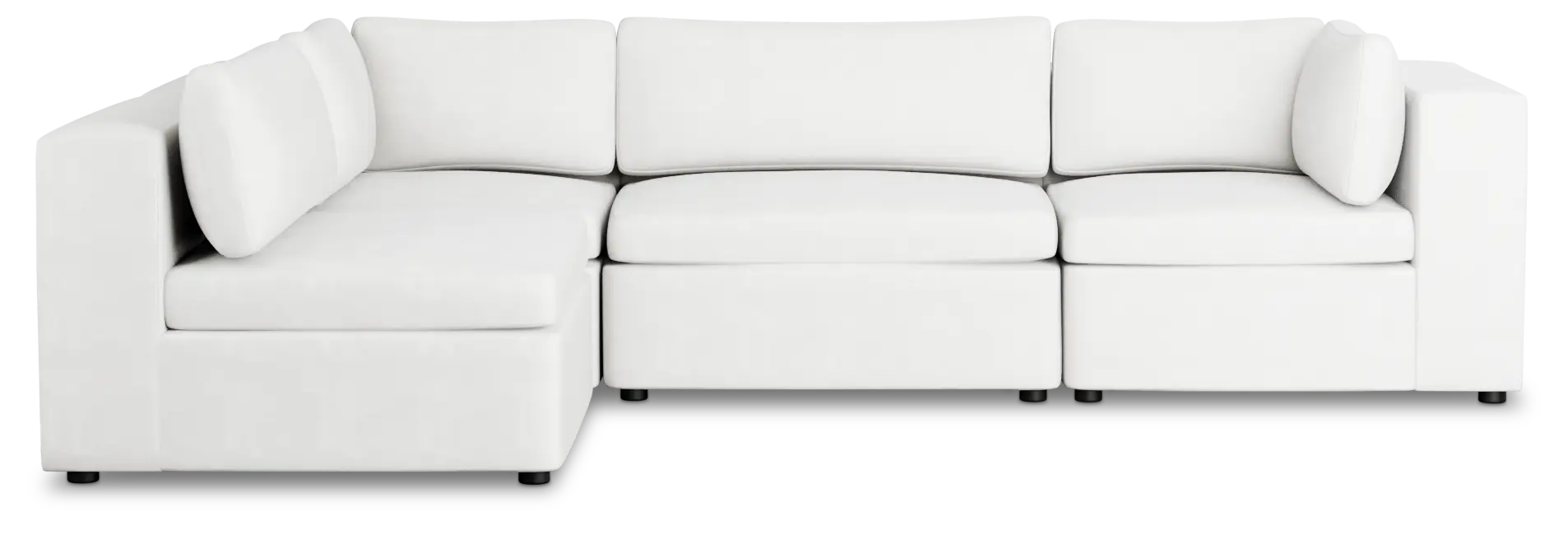 Destin Sutton White Fabric 4-piece Modular Sectional Destin Sutton White Fabric 4-piece Modular Sectional