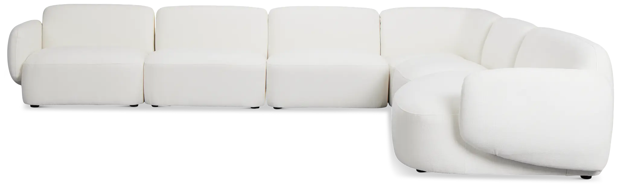 Halsey White Fabric Large Right Cuddler Sectional Halsey White Fabric Large Right Cuddler Sectional