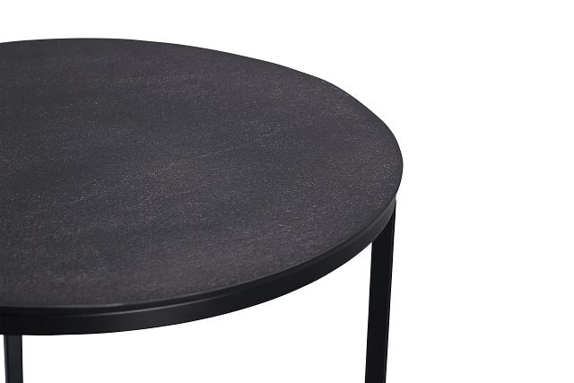 Doren Black Round End Table