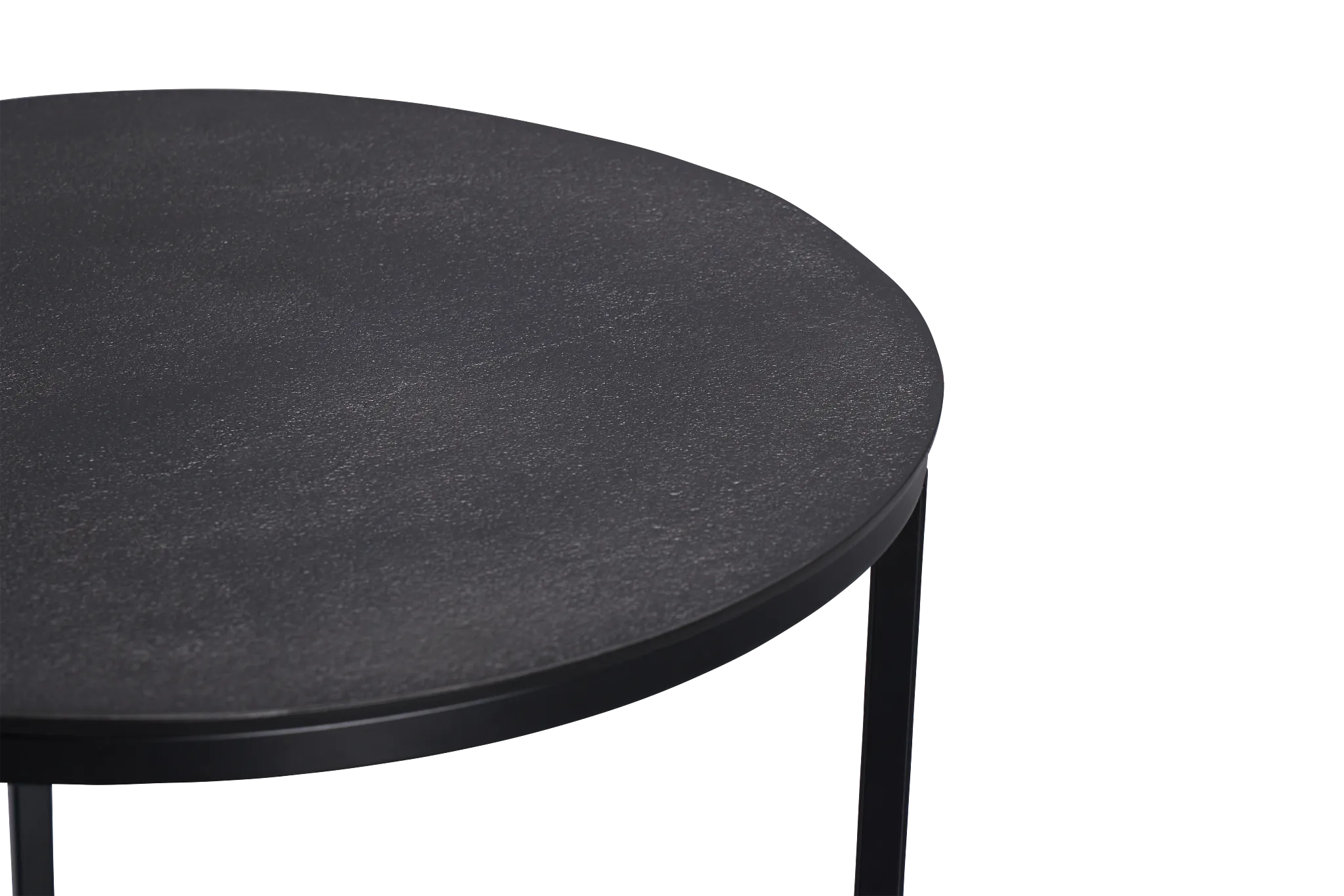 Doren Black Round End Table